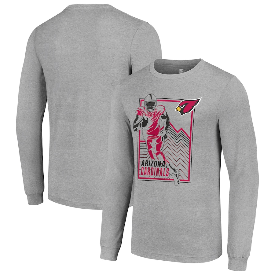 Men Arizona Cardinals grey 2024 NFL Long sleeve T Shirts->nfl t-shirts->Sports Accessory